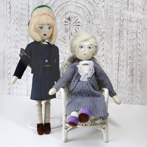 Personalised memory dolls as keepsakes made on commission